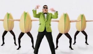 Wonderful Pistachios - pistaches, "Get Crackin', avec Psy et Gangnam Style" - février 2013