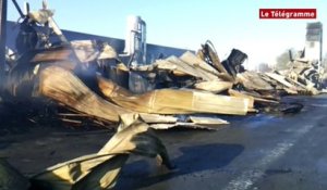 Lamballe. Un entrepôt de l'usine Protexel détruit par un incendie