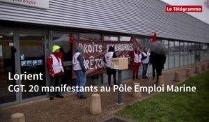 Lorient. CGT. 20 manifestants au Pôle Emploi Marine