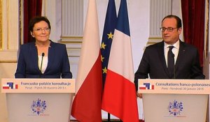 Déclaration conjointe à la presse avec Mme Ewa Kopacz, présidente du Conseil des ministres de Pologne