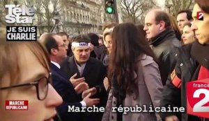 Marche républicaine - François Hollande rencontre Patrick Pelloux - Dimanche 12 janvier 2015