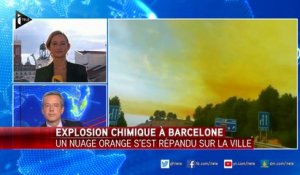 Un nuage orange toxique dans le ciel catalan après une explosion