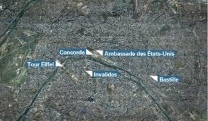 Cinq drones ont survolé différents sites parisiens