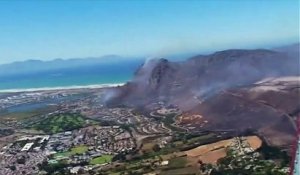 Afrique du Sud : de violents feux de brousse ravagent la péninsule du Cap