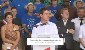 Discours de Manuel Valls à l’évènement organisé par les Jeunes Agriculteurs "les terres de Jim"