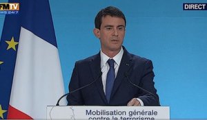 Renforcement du dispositif de lutte contre le terrorisme : conférence de presse de Manuel Valls