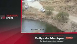 Zap'Sport : Un pilote de rallye près de se noyer après une sortie de route