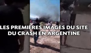 Les premières images du site du crash de deux hélicoptères en Argentine