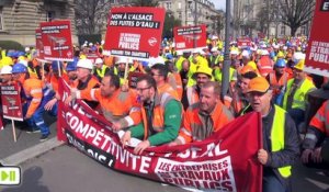 1600 manifestants du BTP en colère à Strasbourg