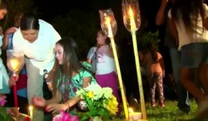 Crash en Argentine: l'hommage des habitants de Villa Castelli aux victimes
