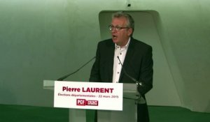 Départementales 2015 - Déclaration de Pierre Laurent au soir du premier tour