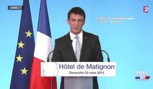 Manuel Valls : "L'extrême droite n'est pas la première formation politique de France"