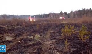 Camp de Mailly : 20  hectares de friches partent en fumée