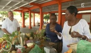 Babette au marché de Marie-Galante en Guadeloupe