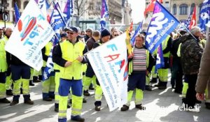 Manifestation des employés de mairie à Saint-Quentin