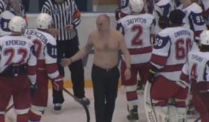 Grosse bagarre en Hockey, l’entraîneur se fait arracher sa chemise...