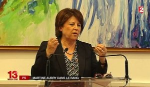 Congrès du PS : Martine Aubry rejoint le rang