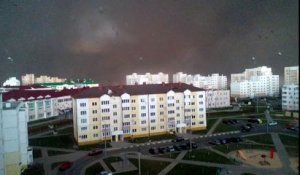 Tempête de poussière à Soligorsk 13.04.2015