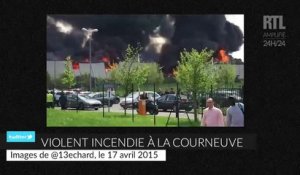 Les images d'un violent incendie à La Courneuve