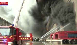 Incendie à La Courneuve, les images impressionnantes des sapeurs-pompiers