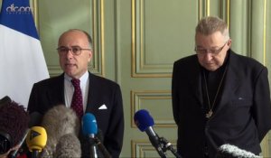 Conférence de presse commune de Bernard Cazeneuve et du Cardinal André Vingt-Trois
