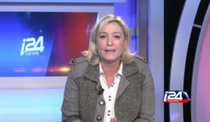 French far-right leader Marine Le Pen in an interview with i24news