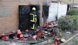 Incendie de la boucherie Henri Boucher, rue du Moulin à Tabac à Béthune