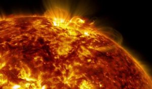 Une éruption solaire filmée par la NASA
