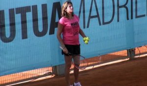 ATP - Madrid - Amélie Mauresmo en séance d'entrainement aux côtés Andy Murray