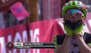 Simon Clarke lève les bras en pensant gagner l’étape (Giro)