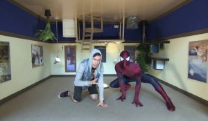 Ryan Matjeraie hangs out with Spider-Man!