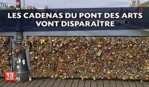 Paris: Les cadenas du pont des Arts vont disparaître