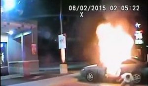 Un homme fait exploser sa voiture pendant son arrestation