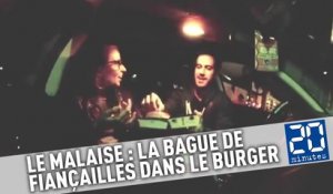 Malaise: il cache la bague de fiancailles dans un burger, elle dit non