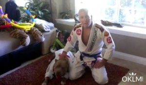 Son partenaire de Jiu-Jitsu est un Pitbull