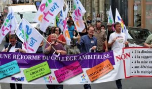 Manifestation contre la réforme des collèges à Rennes