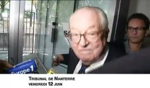 Bousculade et invectives au tribunal de Nanterre entre policiers et journalistes, à l'arrivée de Jean-Marie Le Pen