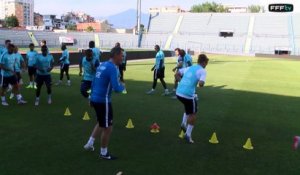 Exercices de vivacité avec les Bleus à Tirana