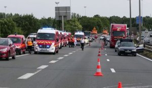 Un accident sur l'A21 à hauteur de Loison-sous-Lens a nécessité l'intervention des secours en nombre, avec deux hélicos