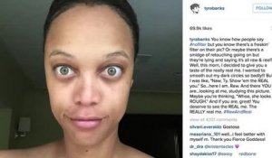 Tyra Banks et d'autres stars montrent leurs visages nus