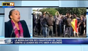 Taxis: "Les violences sont inadmisibles", martèle Taubira