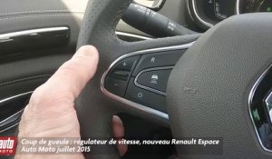 2015 Renault Espace 5 : régulateur de vitesse - Coup de gueule AutoMoto