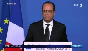 Attentat en Isère : François Hollande a réagi depuis Bruxelles