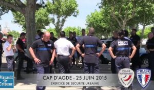 CAP D'AGDE - 2015 - EXERCICE DE MAINTIEN DE L'ORDRE sur L'ILE DES LOISIRS