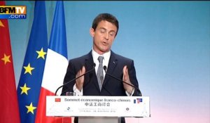 Valls s'adresse en mandarin aux chefs d'entreprises chinois: "venez investir en France"