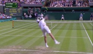 Le lob de génie de Federer face à Querrey - Wimbledon