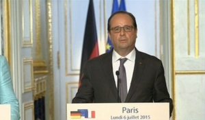 Hollande : «Nous respectons le vote des Grecs car l'Europe, c'est la démocratie»