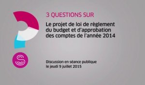[Trois questions sur] Projet de loi de règlement du budget et d'approbation des comptes de l'année 2014