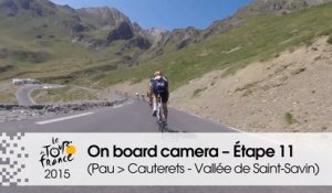 Caméra embarquée / On board camera - Étape 11 (Pau / Cauterets - Vallée de Saint-Savin) - Tour de France 2015