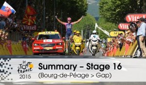 Summary - Stage 16 (Bourg-de-Péage > Gap) - Tour de France 2015